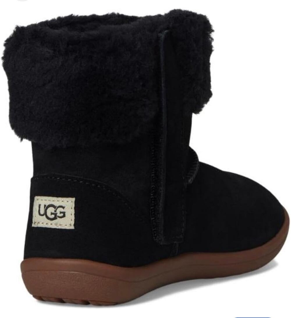 UGG Sammee black Toddler Boots with Velcro Sz 10